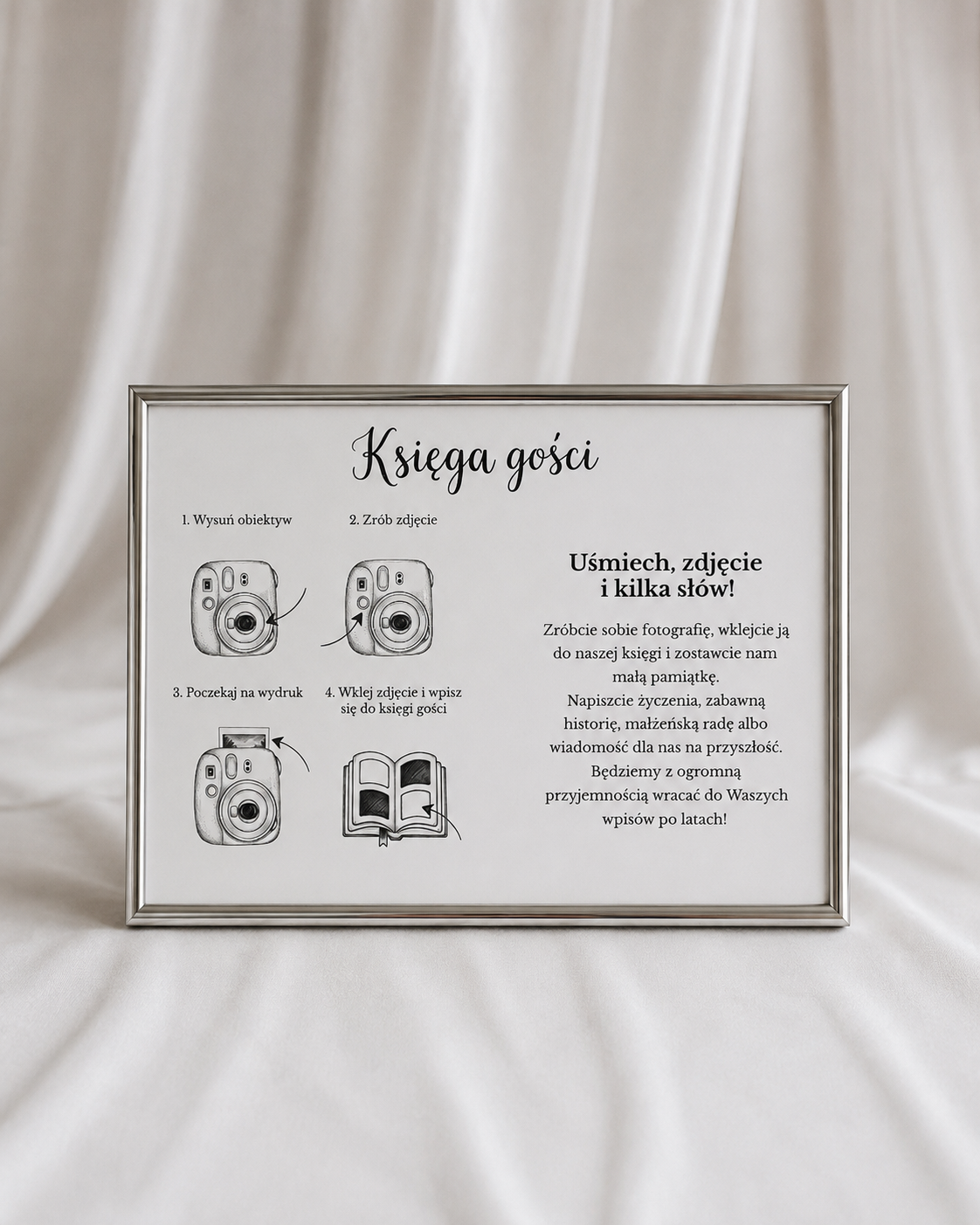 Instrukcja do księgi gości w ramce